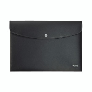 Leitz Recycle Document Wallet Plastic A4 Black (Pack of 10) 46780095 Leitz Recycle Document Wallet Plastic A4 Black (Pack of 10) 46780095