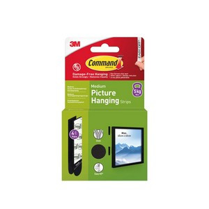 Command Picture Hanging Strips 4 Pairs Medium Black (Pack of 8) 7100337170