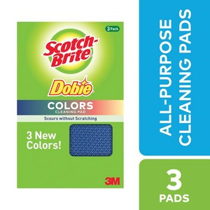 Scotch-Brite Dobie Colours All Purpose Pad 111x68x14mm (Pack of 3) 7100160583