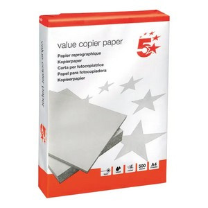 5 Star A4 Copier Paper 80gsm White Ream-Wrapped (500 Sheets) 397921