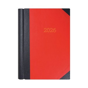Collins A4 Desk Diary 2 Pages Per Day Black/Red 2026 4226
