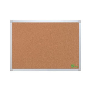 5 Star Cork Board with Wall Fixing Kit Aluminium Frame 1200x900mm 940600