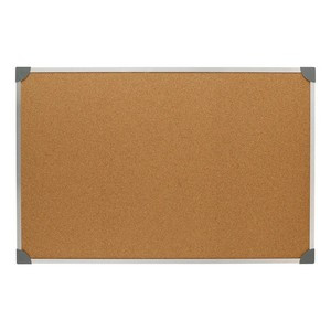 5 Star Cork Board with Wall Fixing Kit Aluminium Frame 900x600mm 940597