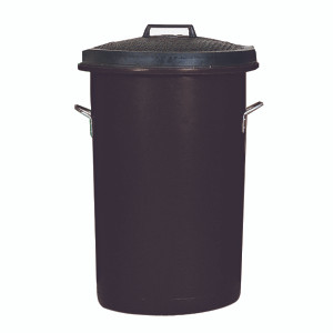 SBY06631 Heavy Duty Coloured Dustbin 85 Litre Black 2 handles on base 1 on lid easy handling 311961 SBY06631 Heavy Duty Coloured Dustbin 85 Litre Black 2 handles on base 1 on lid easy handling 311961