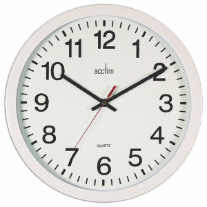 ANG93704 Acctim Controller Silent Sweep Wall Clock 368mm White 93 704 ANG93704 Acctim Controller Silent Sweep Wall Clock 368mm White 93 704