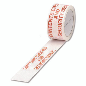 MA19368 Polypropylene Tape Printed Contents Checked 50mmx66m Pack 6 White Red PPPS-SECURITY MA19368 Polypropylene Tape Printed Contents Checked 50mmx66m Pack 6 White Red PPPS-SECURITY
