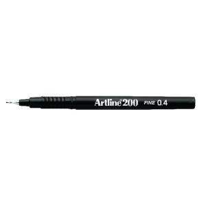 AR83025 Artline 200 Fineliner Pen Fine Black Pack 12 A2001 AR83025 Artline 200 Fineliner Pen Fine Black Pack 12 A2001