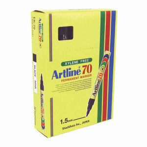 AR80151 Artline 70 Bullet Tip Permanent Marker Black Pack 12 A701 AR80151 Artline 70 Bullet Tip Permanent Marker Black Pack 12 A701