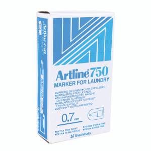 AR80450 Artline 750 Laundry Marker Bullet Tip Fine Black Pack 12 A750