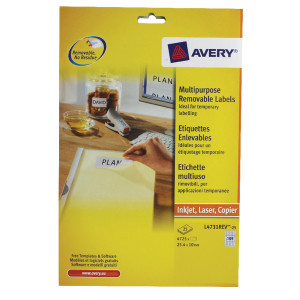 AV10642 Avery Laser Mini Labels 189 per sheet White Pack 4725 L4731REV-25 AV10642 Avery Laser Mini Labels 189 per sheet White Pack 4725 L4731REV-25