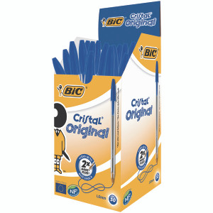 BC10001 Bic Cristal Ballpoint Pen Medium Blue Pack 50 837360 BC10001 Bic Cristal Ballpoint Pen Medium Blue Pack 50 837360
