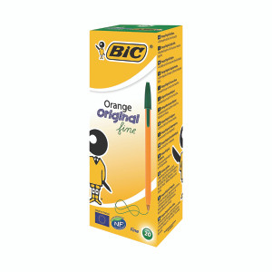 BC10113 Bic Orange Fine Ballpoint Pen Green Pack 20 1199110113 BC10113 Bic Orange Fine Ballpoint Pen Green Pack 20 1199110113