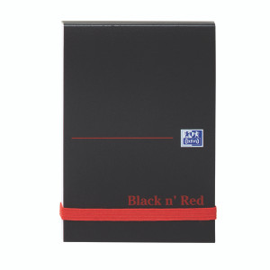 JDM67072 Black n Red Plain Elasticated Casebound Notebook 192 Pages A7 Pack 10 100080540 JDM67072 Black n Red Plain Elasticated Casebound Notebook 192 Pages A7 Pack 10 100080540