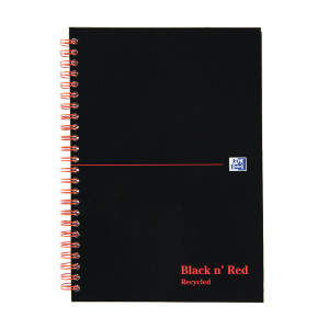 JDA67026 Black n Red Recycled Ruled Wirebound Hardback Notebook A5 Pack 5 846350962 JDA67026 Black n Red Recycled Ruled Wirebound Hardback Notebook A5 Pack 5 846350962