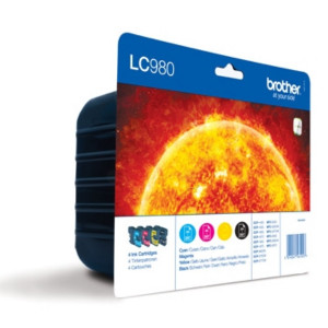 LC980VALBP Brother LC-980 BK C M Y LC-980BK LC-980C LC-980M LC-980Y Multipack 4 Ink Cartridges