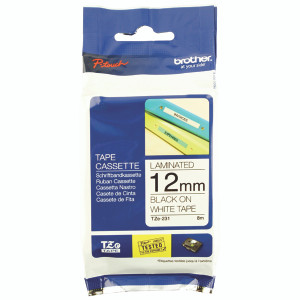 BA8092 Brother P-Touch 12mm Black on White TZE231 Labelling Tape BA8092 Brother P-Touch 12mm Black on White TZE231 Labelling Tape