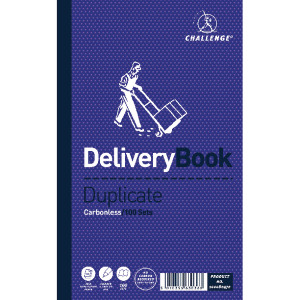 JDF63036 Challenge Carbonless Duplicate Delivery Book 100 Sets 210x130mm Pack 5 100080470