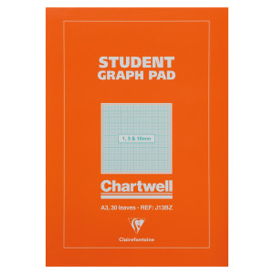 CHJ13B Chartwell A3 30 Sheet 70gsm Paper Graph Pad 1mm 5mm 10mm Square Ruled J13B CHJ13B Chartwell A3 30 Sheet 70gsm Paper Graph Pad 1mm 5mm 10mm Square Ruled J13B