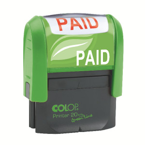 EM42397 COLOP Green Line Word Stamp PAID Red GLP20PAID EM42397 COLOP Green Line Word Stamp PAID Red GLP20PAID