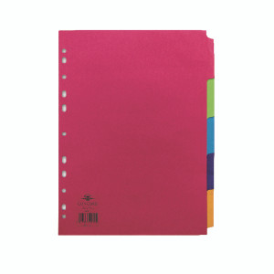 JT50699 Concord Divider 5-Part A4 160gsm Bright Assorted 50699 JT50699 Concord Divider 5-Part A4 160gsm Bright Assorted 50699