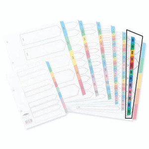 JT02401 Concord Index Jan-Dec A4 White with Multicoloured Tabs 02401 CS24 JT02401 Concord Index Jan-Dec A4 White with Multicoloured Tabs 02401 CS24