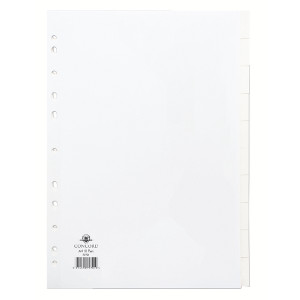 JT79701 Concord Divider 10-Part A4 150gsm White 79701 97 JT79701 Concord Divider 10-Part A4 150gsm White 79701 97