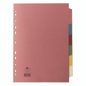 JT70699 Concord Divider 6-Part A4 160gsm Multicoloured 70699 J6 JT70699 Concord Divider 6-Part A4 160gsm Multicoloured 70699 J6