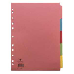 JT71199 Concord Divider 5-Part A4 160gsm Multicoloured 71199 J11 JT71199 Concord Divider 5-Part A4 160gsm Multicoloured 71199 J11