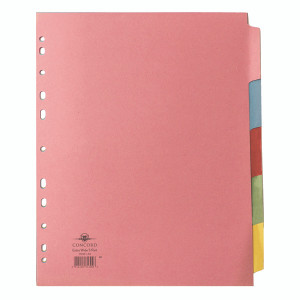 JT71399 Concord Divider 5-Part A4 Extra Wide Pastel Colours 71399 J13 JT71399 Concord Divider 5-Part A4 Extra Wide Pastel Colours 71399 J13