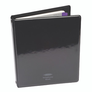 JT83010 Concord Telephone Address Book A5 Black 83010 CD6