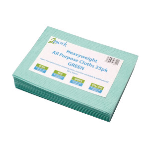 CNT01645 2Work Heavyweight Cloth 400x400mm Green Pack 25 103278 CNT01645 2Work Heavyweight Cloth 400x400mm Green Pack 25 103278