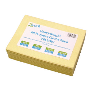 CNT01647 2Work Heavyweight Cloth 400x400mm Yellow Pack 25 103278 CNT01647 2Work Heavyweight Cloth 400x400mm Yellow Pack 25 103278