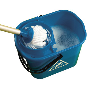 CNT00660 2Work Plastic Mop Bucket with Wringer 15 Litre Blue 102946BU CNT00660 2Work Plastic Mop Bucket with Wringer 15 Litre Blue 102946BU