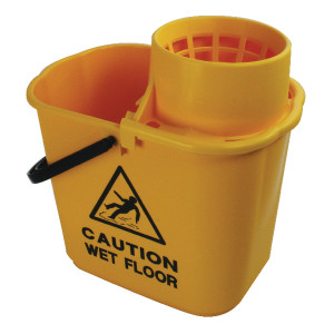 CNT00691 2Work Plastic Mop Bucket with Wringer 15 Litre Yellow 102946YL CNT00691 2Work Plastic Mop Bucket with Wringer 15 Litre Yellow 102946YL