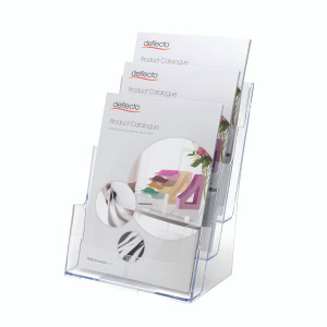DF77301 Deflecto 3 Tier Literature Holder A4 DE773YTCRY DF77301 Deflecto 3 Tier Literature Holder A4 DE773YTCRY
