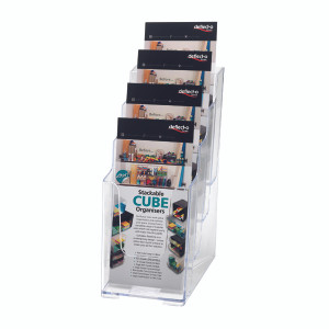 DF77701 Deflecto 4 Tier Literature Holder 1 3 A4 77701 DF77701 Deflecto 4 Tier Literature Holder 1 3 A4 77701