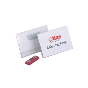 DB811719 Durable Magnetic Name Badge 54x90mm Pack 25 8117 19 DB811719 Durable Magnetic Name Badge 54x90mm Pack 25 8117 19