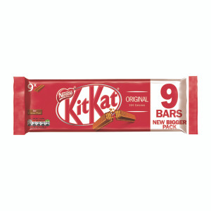 NL59368 Nestle Milk Chocolate 2 Finger Kitkats Pack 9 12339411 NL59368 Nestle Milk Chocolate 2 Finger Kitkats Pack 9 12339411