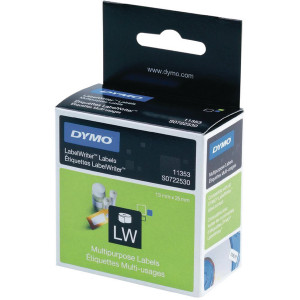 ES11353 Dymo 11353 LabelWriter White 12 x 24mm Labels Pack 1000 S0722530 ES11353 Dymo 11353 LabelWriter White 12 x 24mm Labels Pack 1000 S0722530