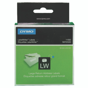 ES11352 Dymo 11352 LabelWriter Labels 54 x 25mm White Pack 500 S0722520 ES11352 Dymo 11352 LabelWriter Labels 54 x 25mm White Pack 500 S0722520