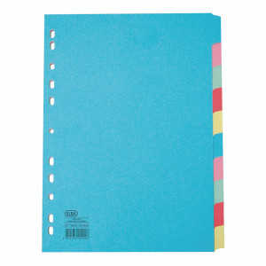 BX40809 Elba 10- Part Card Divider A4 Extra Wide Assorted 100080807 BX40809 Elba 10- Part Card Divider A4 Extra Wide Assorted 100080807