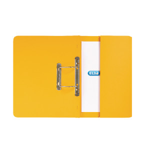 GX30119 Elba Stratford Spring Pocket File 320gsm Foolscap Yellow Pack 25 100090150