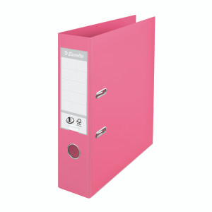 ES10762 Esselte 75mm Lever Arch File Polypropylene A4 Raspberry Pack 10 231037 ES10762 Esselte 75mm Lever Arch File Polypropylene A4 Raspberry Pack 10 231037