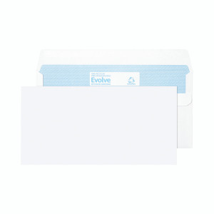 BLK93000 Evolve DL Envelope Recycled Wallet Self Seal 90gsm White Pack 1000 RD7882 BLK93000 Evolve DL Envelope Recycled Wallet Self Seal 90gsm White Pack 1000 RD7882