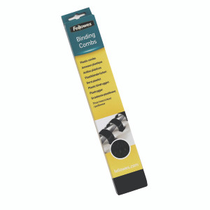BB53473 Fellowes A4 Binding Combs 16mm Black Pack 100 5347302 BB53473 Fellowes A4 Binding Combs 16mm Black Pack 100 5347302