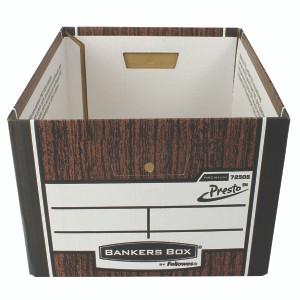 BB55208 Fellowes Bankers Box Premium Presto Classic Storage Box Woodgrain Pack 10 2 7250501 BB55208 Fellowes Bankers Box Premium Presto Classic Storage Box Woodgrain Pack 10 2 7250501