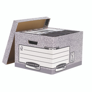 BB0181070 Fellowes Bankers Box Storage Box Large Grey Pack 10 01810-FFLP BB0181070 Fellowes Bankers Box Storage Box Large Grey Pack 10 01810-FFLP