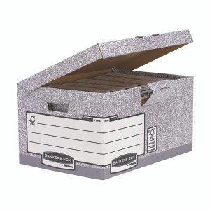 BB88539 Fellowes Bankers Box System Flip Top Storage Box Grey Pack 10 01815 BB88539 Fellowes Bankers Box System Flip Top Storage Box Grey Pack 10 01815