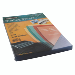 BB53761 Fellowes Transpsarent Plastic Covers 200 Micron Pack 100 5376101 BB53761 Fellowes Transpsarent Plastic Covers 200 Micron Pack 100 5376101