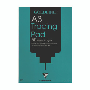 GH94508 Clairefontaine Goldline Heavyweight Tracing Pad 112gsm A3 50 Sheets GPT3A3 GH94508 Clairefontaine Goldline Heavyweight Tracing Pad 112gsm A3 50 Sheets GPT3A3